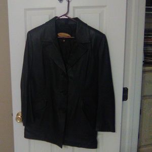Leather coat